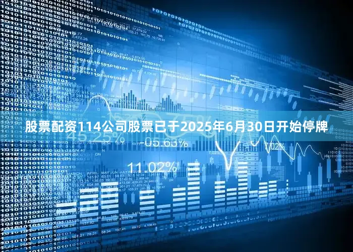 股票配资114公司股票已于2025年6月30日开始停牌