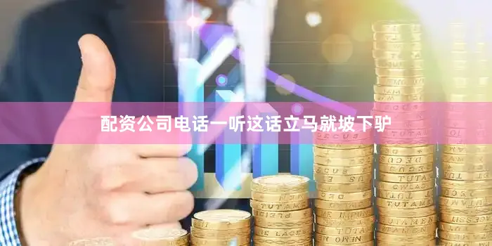 配资公司电话一听这话立马就坡下驴