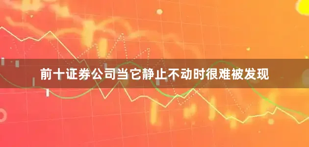 前十证券公司当它静止不动时很难被发现